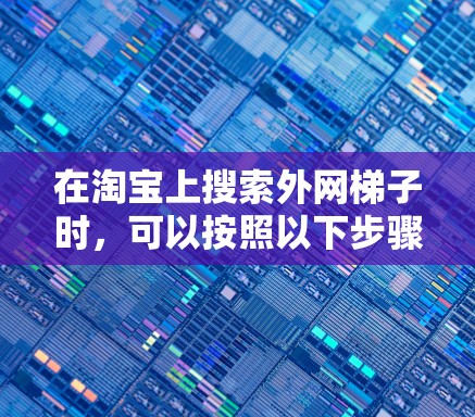 在淘宝上搜索外网梯子时，可以按照以下步骤进行