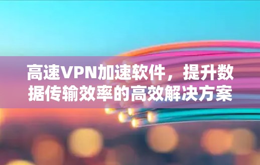 高速VPN加速软件，提升数据传输效率的高效解决方案