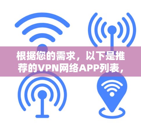 根据您的需求,以下是推荐的VPN网络APP列表,每类平台上推荐的软件 根据您的需求,以下是推荐的VPN网络APP列表,每类平台上推荐的软件