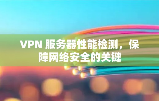 VPN 服务器性能检测，保障网络安全的关键