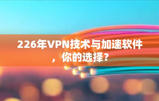 226年VPN技术与加速软件，你的选择？
